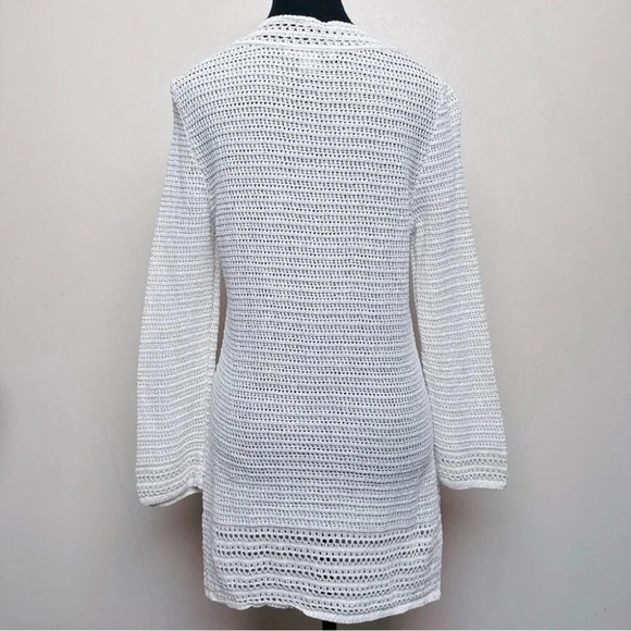 Tommy Bahama Womens Small Sand Dollar Shimmer  Tunic Sweater In Soft Gold - Picture 3 of 16